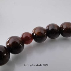 数珠 男性用 主玉縞紫檀27個入、(親・２天・ボサ)メノウ 茶色梵天房画像