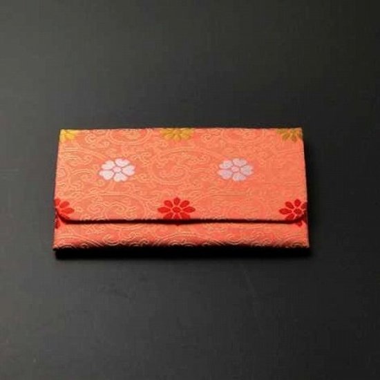 正絹古代裂数珠入れ（S印）定家画像