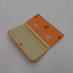 正絹古代裂数珠入れ（S印）定家画像