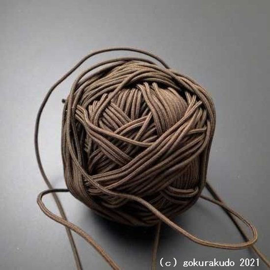 数珠用正絹紐37番(濃い焦げ茶色)1ｍ当たり 画像