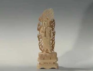 仏像 不動明王4寸 総柘植（つげ）-RYHの画像