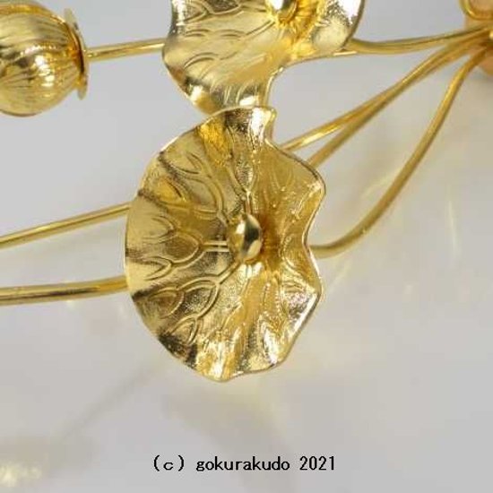 常花・蓮の花/真鍮製 本金メッキ 6号 7本立画像