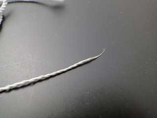 数珠用中糸 先端加工済み 1m（白）5号 画像
