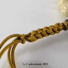 数珠 男性用 主玉(おもだま)星月菩提樹22個入, (親・2天・ボサ)虎目石 正絹紐房4本組画像