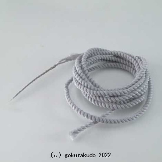 数珠用中糸 先端加工済み 1m（グレー）3.0号 画像