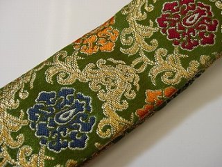 半袈裟（正絹）明るい緑地Ｈ画像