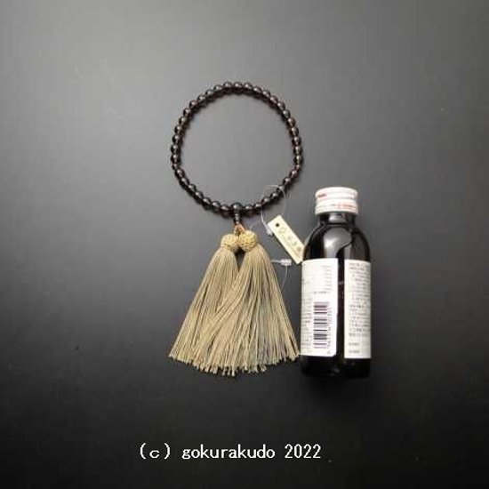 数珠 女性用 総茶水晶 正絹頭付き房画像
