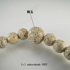 数珠 ブレス 総星月菩提樹 尺2玉（主玉約7.5mm）画像