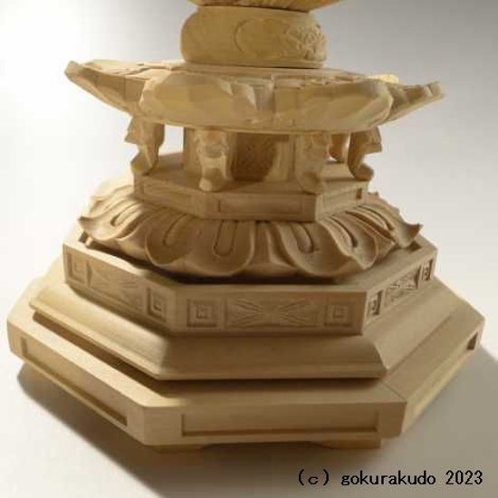 仏像 阿弥陀如来（西本願寺用） 3.5寸 総柘植（つげ）画像