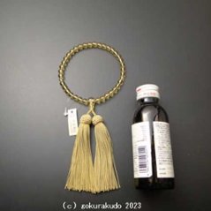 数珠 女性用 総黄水晶（主玉７ｍｍ） 正絹頭付き房画像