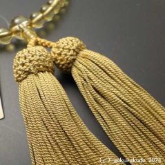 数珠 女性用 総黄水晶（主玉７ｍｍ） 正絹頭付き房画像