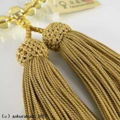 数珠 女性用 総黄水晶（主玉７ｍｍ） 正絹頭付き房画像