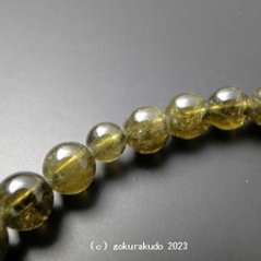 数珠 女性用 総グリーンガーネット 主玉8mm 正絹頭付き房画像