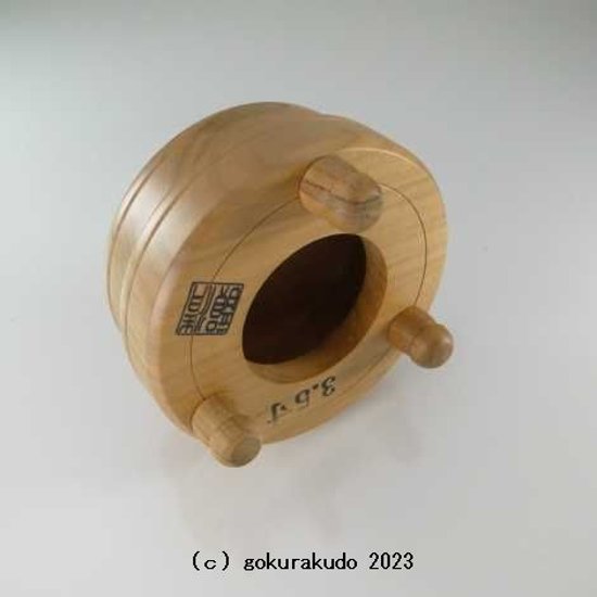 木鉦（もくしょう） 桜製 丸木鉦 3.5寸画像