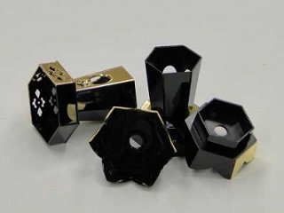 プラスチック製供華（けそく・くげ）　６角前金　2．5寸 画像