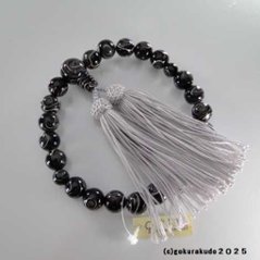 数珠 男性用 本海松 主玉(おもだま)22個入 正絹頭付房(os-2025-2)画像