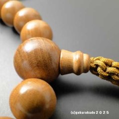 数珠 男性用 総正梅（艶あり） 主玉(おもだま)22個入 正絹茶色紐房画像