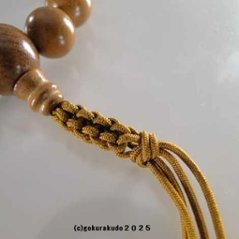 数珠 男性用 総正梅（艶あり） 主玉(おもだま)22個入 正絹茶色紐房画像