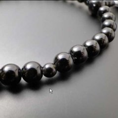 数珠 浄土真宗 布教用 総黒オニキス 正絹紐房画像