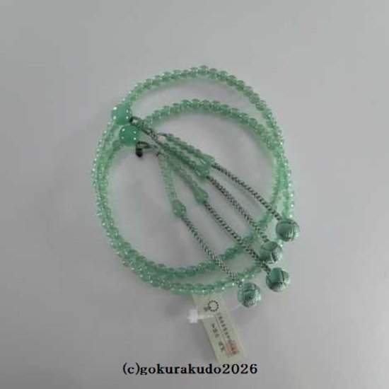 数珠 真言宗 総ライトアベン8寸 とくさ色利休房画像