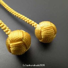 数珠 真言宗 総素挽き縞黒檀 尺3 みかん玉 金茶色利休房（量産品）画像