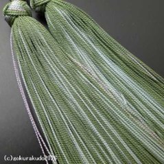 数珠 女性用 総青苔瑪瑙(メノウ)主玉7mm 正絹花かがり房（透明感高いタイプ）画像