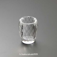 クリスタルガラス具足セットの花立、のみ の画像