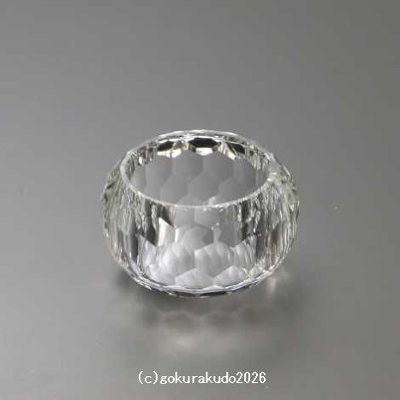 クリスタルガラス具足セットの線香立、のみ の画像