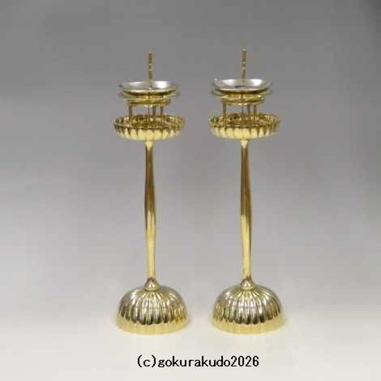 菊壇灯　1尺1寸　磨き　一対画像