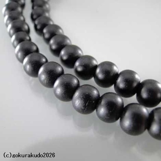 数珠 臨済宗 総素びき黒檀 尺 茶色紐房画像