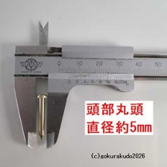 擬宝珠（ぎぼし）用の釘 SSサイズ 真鍮製磨き仕上げ 一本当たり画像