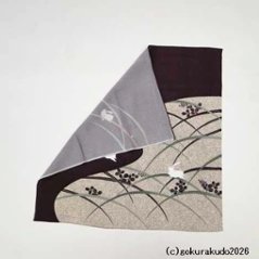 風呂敷〔70×70cm〕/ こよみ芝うさぎ 紫 綿100％（日本製）画像