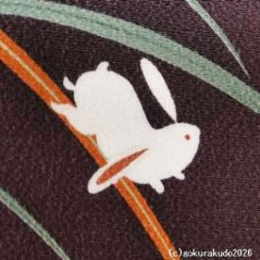 風呂敷〔70×70cm〕/ こよみ芝うさぎ 紫 綿100％（日本製）画像