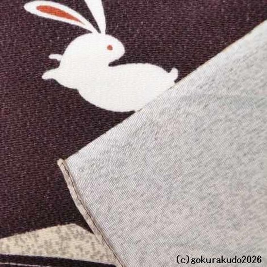 風呂敷〔70×70cm〕/ こよみ芝うさぎ 紫 綿100％（日本製）画像