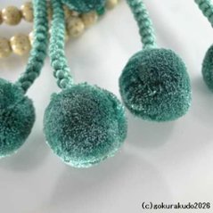 数珠 日蓮宗・法華宗 星月菩提樹 尺、 (親・四天・つゆ)翡翠(アベン)、とくさ色菊房画像