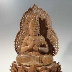 大日如来像 2寸 総白檀画像