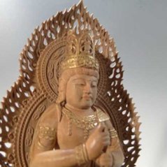 大日如来像 2寸 総白檀画像