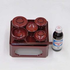 上質プラスチック製 御膳 （朱）5.5寸画像