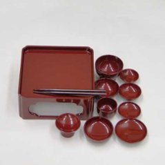 上質プラスチック製 御膳 （朱）6.0寸画像