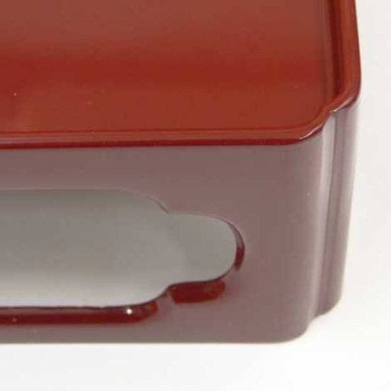 上質プラスチック製 御膳 （朱）6.0寸画像