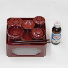 上質プラスチック製 御膳 （朱）6.0寸画像
