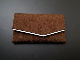 ちりめん数珠入れ 17．濃いこげ茶 sの画像