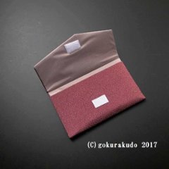 ちりめん数珠入れ 31．シックなエンジ s画像