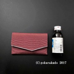 ちりめん数珠入れ 31．シックなエンジ s画像