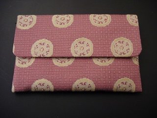 数珠入れ 龍村錦 チャック付き 7.糸屋輪宝手（朱） sの画像