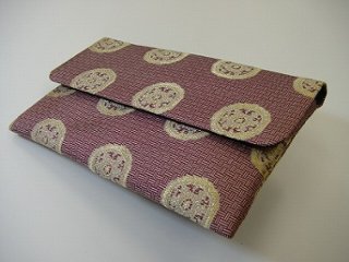 数珠入れ 龍村錦 チャック付き 7.糸屋輪宝手（朱） s画像