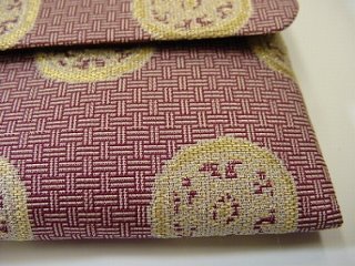 数珠入れ 龍村錦 チャック付き 7.糸屋輪宝手（朱） s画像