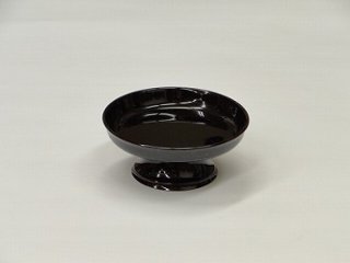 供物台 プラスチック製 丸型 溜色 3.5寸 sの画像