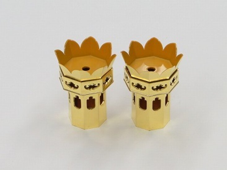 プラスチック製供華（けそく・くげ）　8角５方金　2．5寸 s画像