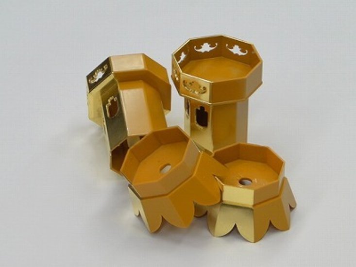 プラスチック製供華（けそく・くげ）　8角５方金　2．5寸 s画像